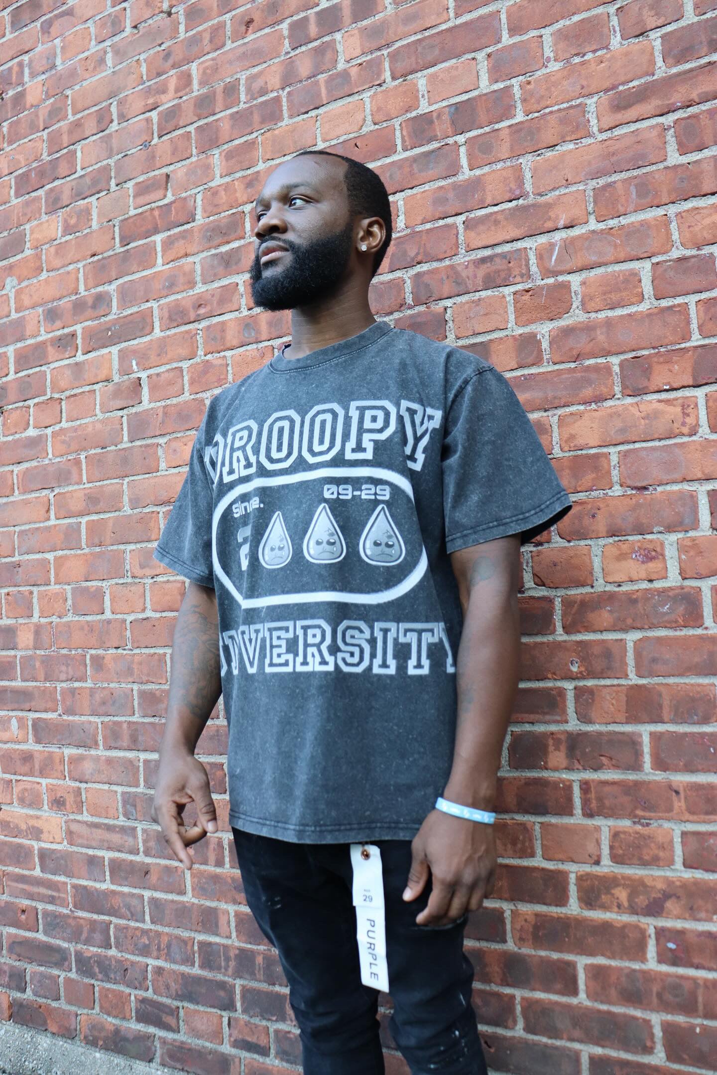 DROOPY ACID WASH T-SHIRT